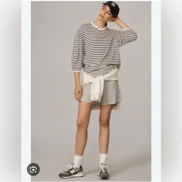 Clare V. Dropped Shoulder Striped Shirt - Picture 2 of 10